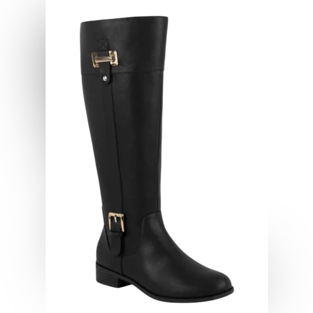 NWT Jones New York Black faux leather Over the Knee Boots size 6M